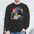 Kaiju Eating Ramen Japanese Monster Lover Birthday Sweatshirt Gifts for Old Men