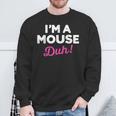 Lazy Easy Im A Mouse Costume For Diy Halloween Party Sweatshirt Gifts for Old Men