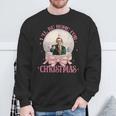Trump 2024 I'll Be Home Christmas Santa Xmas Pajamas Sweatshirt Gifts for Old Men