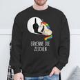 Unicorn Erkenne Die Zeichen Sweatshirt Geschenke für alte Männer