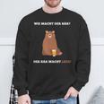 Wie Macht Der Bär Bier Lust Sweatshirt Geschenke für alte Männer