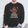 Furzen Pupsen Aus Dem Weg Ich Muss Kacken Sweatshirt Geschenke für alte Männer