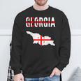 Georgian Georgian Map Flag Sweatshirt Geschenke für alte Männer