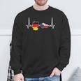 German Czech Flag Heart Lineintage Sweatshirt Geschenke für alte Männer