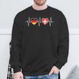 Germany And Switzerland German Swiss Flag Sweatshirt Geschenke für alte Männer