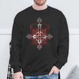 Goth Occult Satanic Cross Upside Down Inverted Gothic Cross Felpa Regalos para ancianos