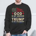 Gott Ist Mein Erlö God Is My Redeemer Trumpf Is My President Sweatshirt Geschenke für alte Männer