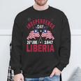 Happy Liberia Independence Day Liberia Liberian Flag Sweatshirt Gifts for Old Men