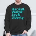 Harris Walz Joy Liberty Harris Walz Waltz 2024 Retro Sweatshirt Gifts for Old Men