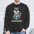 Haschbär Kiffender Waschbär Mit Joint Und Bong For A Boiffer Sweatshirt Geschenke für alte Männer