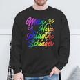 My Heart Beats Schlager Lgbtq Pride Gay Lesbian Queer Sweatshirt Geschenke für alte Männer