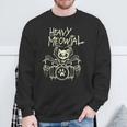 Heavy Metal Cat Drummer Headbanger Cat Sweatshirt Geschenke für alte Männer