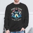 Human By Chance Alpha By Choice Cool Wolves Wolf Meme Sweatshirt Gifts for Old Men
