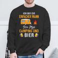 Ich Bin Ein Einfach Mann Ich Mag Camping Und Bier Sweatshirt Geschenke für alte Männer