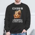 Ich Bin In Rente Ich Muss Gar Nix Bär Pensioner Sweatshirt Geschenke für alte Männer