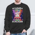 Ich Liebe Schlager Party Costume Folk Music I Love Schlager S Sweatshirt Geschenke für alte Männer