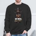 Ich Muss Gar Nix Dackel Teckel Sweatshirt Geschenke für alte Männer