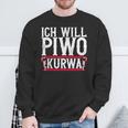 Ich Will Piwo Kurwa Original Pole Polska Poland Sweatshirt Geschenke für alte Männer