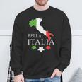 Italia Bella Italia With Italian Map Italy Sweatshirt Geschenke für alte Männer