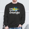 Jag Älsker Dig Sverige Sweden Holiday And Camping Sweatshirt Geschenke für alte Männer