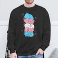 Kawaii Axolotl Heap Transgender Pride Flag Trans Lgbtq Sweatshirt Geschenke für alte Männer