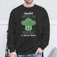 Kawaii Eigentlich Bin Ich Ein Brokkoli Kostüm Sweatshirt Geschenke für alte Männer