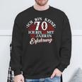 Keine 70 Jahre 18 Mit Experience Birthday Sweatshirt Geschenke für alte Männer