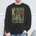 King Of The Jungle Tropical Animal Adventure Vacation Sweatshirt Gifts for Old Men