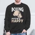 La Boxe Mi Rende Felice Gli Amanti Dello Sport Boxer Felpa Regalos para ancianos
