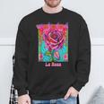 La Rosa The Rose Mexican Bingo Card In A Traditional Game Sweatshirt Gifts for Old Men