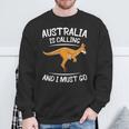 L'australia Chiama Go Australia Day Canguro Australiano Felpa Regalos para ancianos