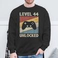 Level 44 Unlocked Video Gamer 44Th Birthday Vintage Sweatshirt Gifts for Old Men