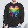 Lgbtq Corazón Arco Iris Orgullo Gay Lgbt Sin Mangas Camisa de entrenamiento Regalos para ancianos