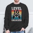 Livello 10 Sbloccato Giocatori Di 10 Anni 10 ° Compleanno Gaming Felpa Regalos para ancianos