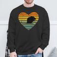 I Love Rats Retro Heart Rodent Rat Fan Punk Rat Sweatshirt Geschenke für alte Männer