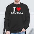 I Love Rumania Corazón Regalo Rumano Rumana Camisa de entrenamiento Regalos para ancianos