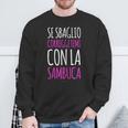 Magliette Donna Divertenti Alcol Correggetemi Con Sambuca Felpa Regalos para ancianos