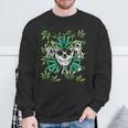 Marijuana Skull Con Funghi Foglia Di Cannabis Felpa Regalos para ancianos