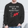 Marriage Proposal Willst Du Mich Marrieaten Wedding Proposal Sweatshirt Geschenke für alte Männer