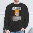 Meineier Stimmungen Cat Sarcasm Slogan Sweatshirt Geschenke für alte Männer