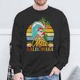 Mele-Kalikimaka Retro Santa Claus Shaka Hawaii Sweatshirt Geschenke für alte Männer