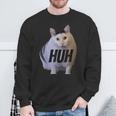 Meme Huh Cat Sweatshirt Geschenke für alte Männer