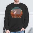Moo Deng Baby Hippo Zoo Baby Hippo Vintage Sweatshirt Gifts for Old Men