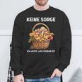 Mykologie Für Pilzsammler Ich Weiß Was Essbar Ist Sweatshirt Geschenke für alte Männer