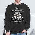 Was Nicht Passt Passend Gemacht Handwerk Handwerker Sweatshirt Geschenke für alte Männer