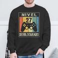 Nivel 27 Desbloqueado Gamer 27 Años 1995 Divertido Chico Camisa de entrenamiento Regalos para ancianos