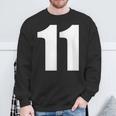 Number Eleven Number 11 Numbers Sweatshirt Geschenke für alte Männer