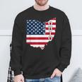 Patriotic American Flag Ohio State 4Th Of July Sweatshirt Gifts for Old Men