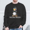 Pauschal Dagegen Penguin Saying S Sweatshirt Geschenke für alte Männer