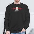 Peru Heritage Roots Proud Heartbeat Peruvian Flag Pride Sweatshirt Gifts for Old Men